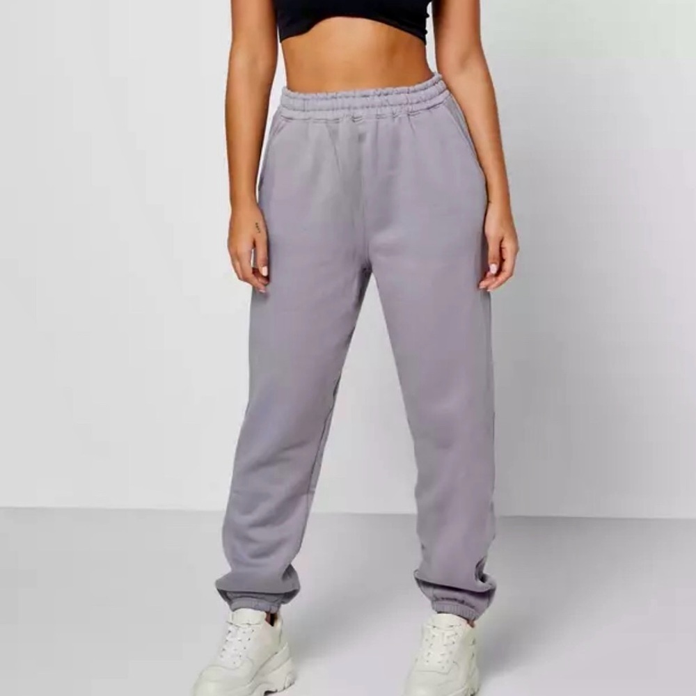 Missguided Gray Fleece Joggers - Picture 7 of 7